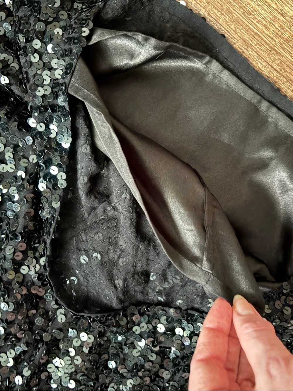 Shail K. 100% Silk Hand-Beaded Sequin Cocktail Mini Dress homecoming hoco EUC - Picture 13 of 16